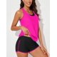 thumbnail image 2 of Xishao Mujer Traje de baño Tankini de 3 Piezas Tank Top con Sujetador Deportivo Rosa M Rosa M Xishao ropa, 2 of 2