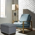 thumbnail image 2 of Joveco Storage Ottoman Rectangular Fabric Organization Bench (Grey), 2 of 5