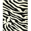 SAFAVIEH Soho Emery Striped Wool Area Rug, White/Black, 7'6" x 9'6"