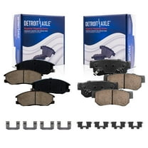 Detroit Axle - Brake Pads for 2001-2006 Hyundai Santa FE XG300 Kia Amanti 2002-2003 XG350 Ceramic Brake Pads w/Hardware Front and Rear Replacement