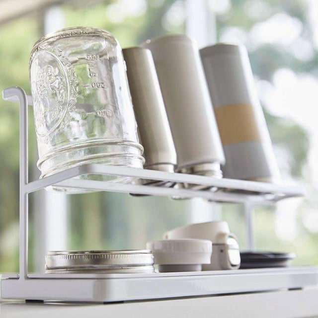 Boreal Craft Bottle Drying Rack Wide Jug Storage Rack Cup Storage Stand With Drain Tray Mug Organizer For Kitchen Coffee Mug Holder For Kitchen Counter Rubber Kitchen Mats And Protectors
