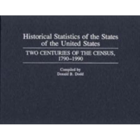 Pre-Owned Historical Statistics of the States of the United States : Two Centuries of the Census, 1790-1990 (Hardcover) 9780313283093