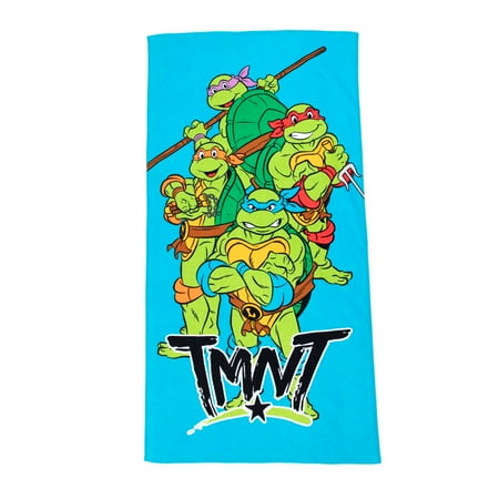 Teenage Mutant Ninja Turtles Poses Kids Beach Towel 27 x 54 Green Nickelodeon