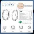 thumbnail image 5 of LUNVKY 6 Pairs 18K White Gold Plated Hoop Earrings for Women with S925 Sterling Silver Post CZ Huggie Hypoallergenic Stud Earring Sets Birthday Christmas Jewelry Gifts Teen Adult Stocking Stuffers, 5 of 5