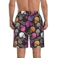 thumbnail image 3 of KLL Halloween Skeleton Men's Casual Summer Beach Shorts Hawaiian Shorts with Pockets-XX-Large, 3 of 5