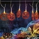 thumbnail image 2 of Guirnalda de luces LED para decoración de Halloween con forma de calabaza y energía solar, guirnalda de luces navideñas impermeables para jardín, 2 of 5