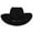 Black, variant on David & Young Faux Suede Fedora Hat with Gold Hatband (Women)