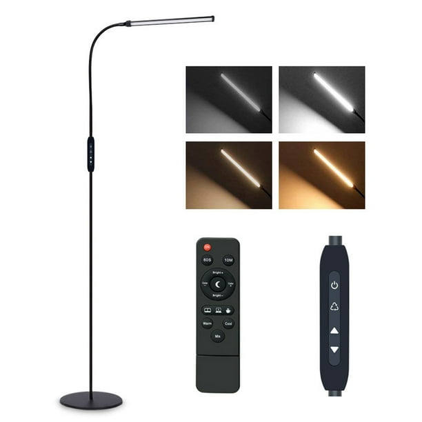 HomChum Remote Control Floor Lamp Adjustable Bendable Neck Dimmable