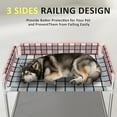 thumbnail image 4 of Bedside Window Pet Cat Bed - Dog Bed with Guardrail Extension Attached to Human Bed Height Elevated Dogs Cats Window Perch Bedside Dog Cot Sleeper Hammock Furniture Pet Beds (34'' x 20'' x 24''), 4 of 6