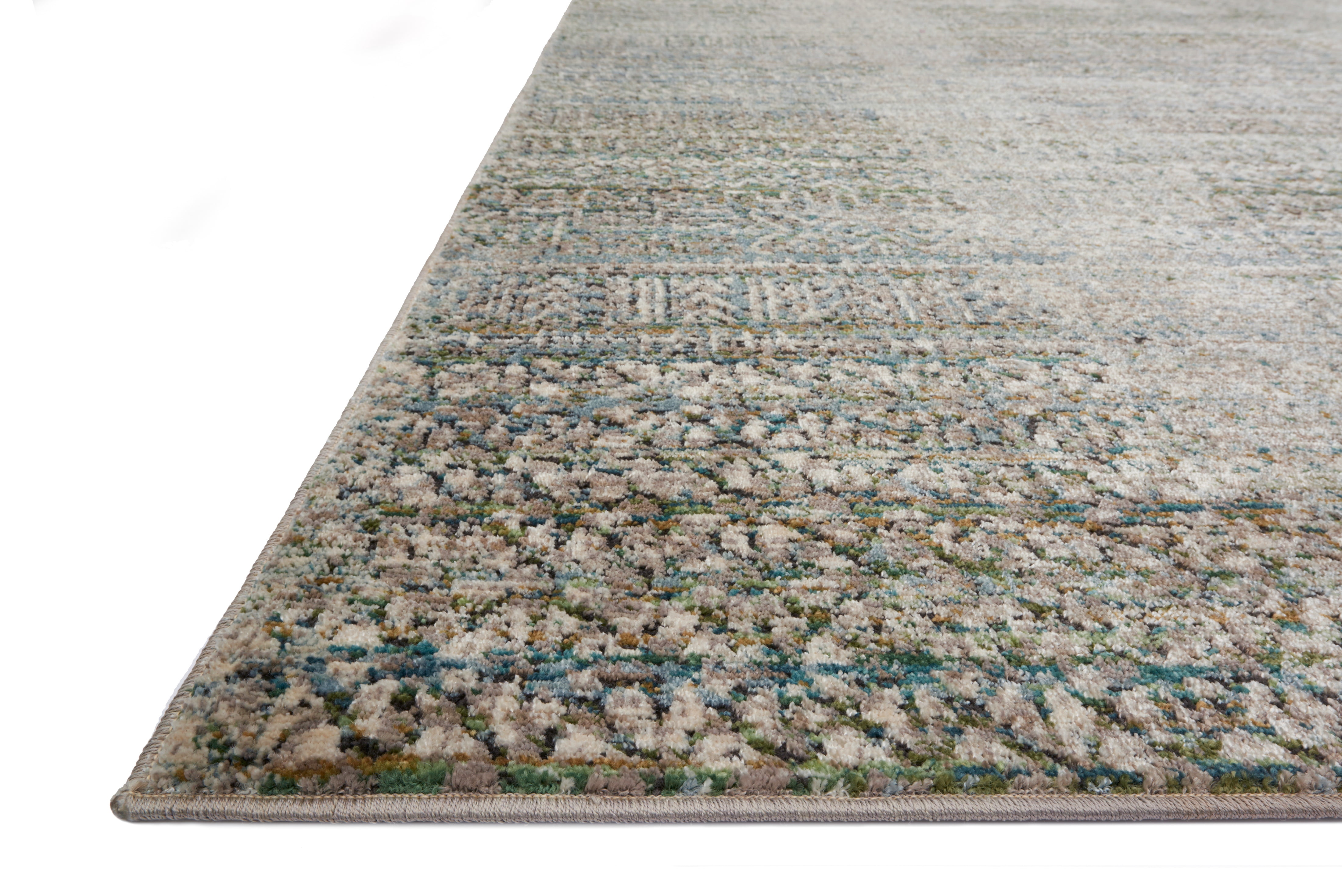 Loloi Javari Ivory / Sea Power Loomed Area Rug, JV-05 Design, 12' x 15'