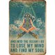thumbnail image 1 of Placa Metal Vintage Océano Cgtredaw Pintura Hierro Rectangular Pared 30x40cm, 1 of 9