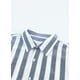 thumbnail image 3 of Camisas Lmell para hombre, manga larga, a rayas, informal, con botones, de ajuste regular. Regalo largo, 3 of 5