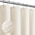 thumbnail image 2 of Waffle Woven Textured Bathroom Curtain Shower Set with Hooks Machine Washable, 2 of 7