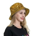 thumbnail image 4 of Balery Bright Shiny Golden Sun Hats for Men Women Bucket Hat UPF 50+ Buckey Hat Boonie Hat Foldable UV Protection Hiking Beach Fishing Summer, 4 of 9