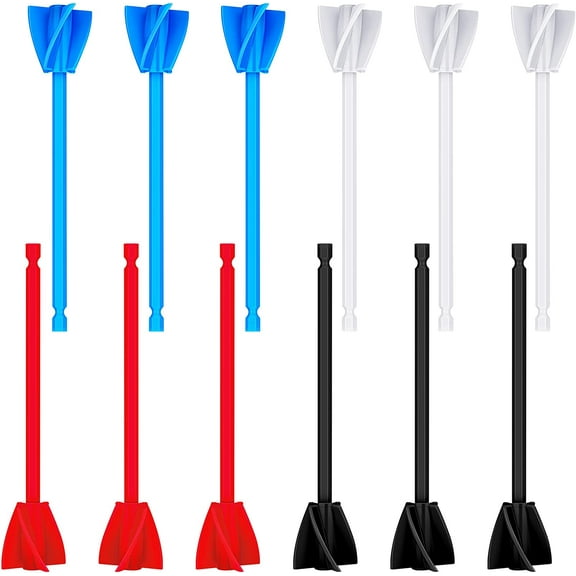 12 Pieces Paint Mixer Drill Attachment,Helix Paint Mixer Resin Drill Mixer Paint Stirrers Drill Attachment for 1 Gallon of Paint Epoxy Resin Silicone Jewelry Casting Molds (Red, Blue, Black, White)