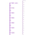thumbnail image 1 of Altura Gráfico Regla Crecimiento Gráfico 180cm Métrica Medida PVC Autoadhesivo Medidas Entrega Regla Pegatina Indicador para Medir Altura, Profundo Púrpura, 1 of 5