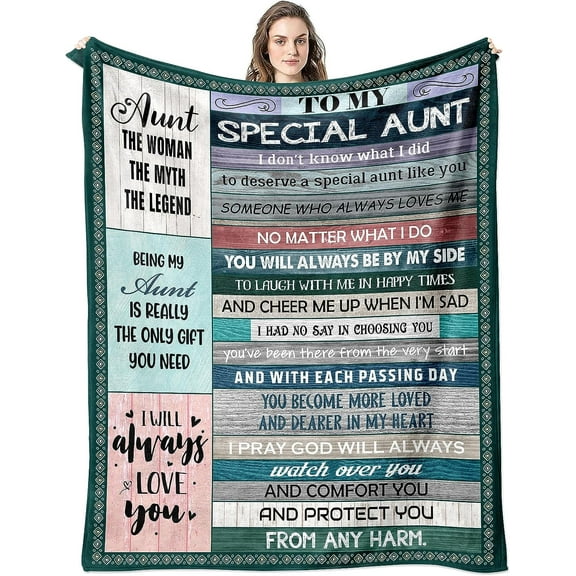 DAJU Birthday Gift Ideas for Auntie Gift Flannel Blanket(30*40inch)