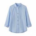thumbnail image 6 of Aezemi Womens Button down Shirts, Work Lightweight Tailored Long Sleeve Dress Blouses, Collared Work Dressy Casual Tops, S-3XL, 6 of 9