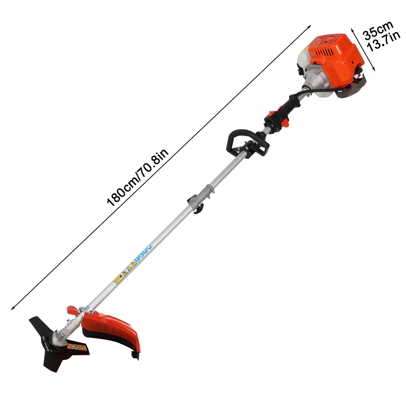 5 in 1 Weed Eater Grass Trimmer, Multi-Functional String Trimmer with Gas Pole Saw, Hedge Trimmer, Weed Trimmer, and Brush Cutter, Weed Eater for Patio Garden Lawn, 52CC 2-Cycle