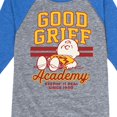 thumbnail image 3 of Peanuts - Good Grief Academy - Toddler & Youth Raglan Graphic T-Shirt, 3 of 5