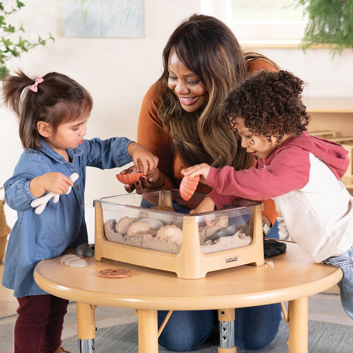 Kaplan Early Learning Company Tabletop Sand and Water Sensory Play Table for Toddlers, Age 2+