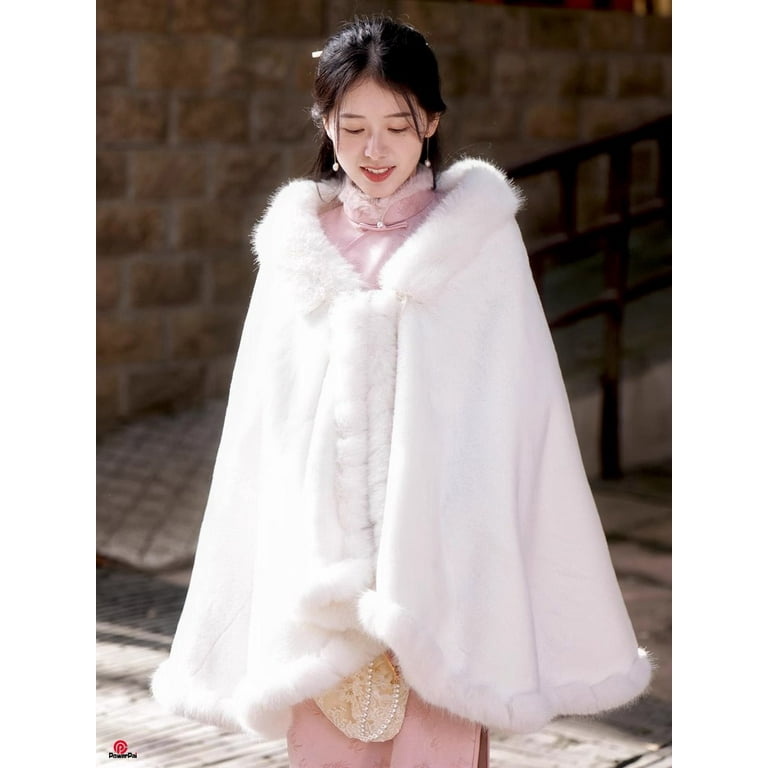 ディズニープリンセスのベビーグッズも大集合 Faux Handwork Trim Full Princess Elegant Fur Outerwear Cape Clothing
