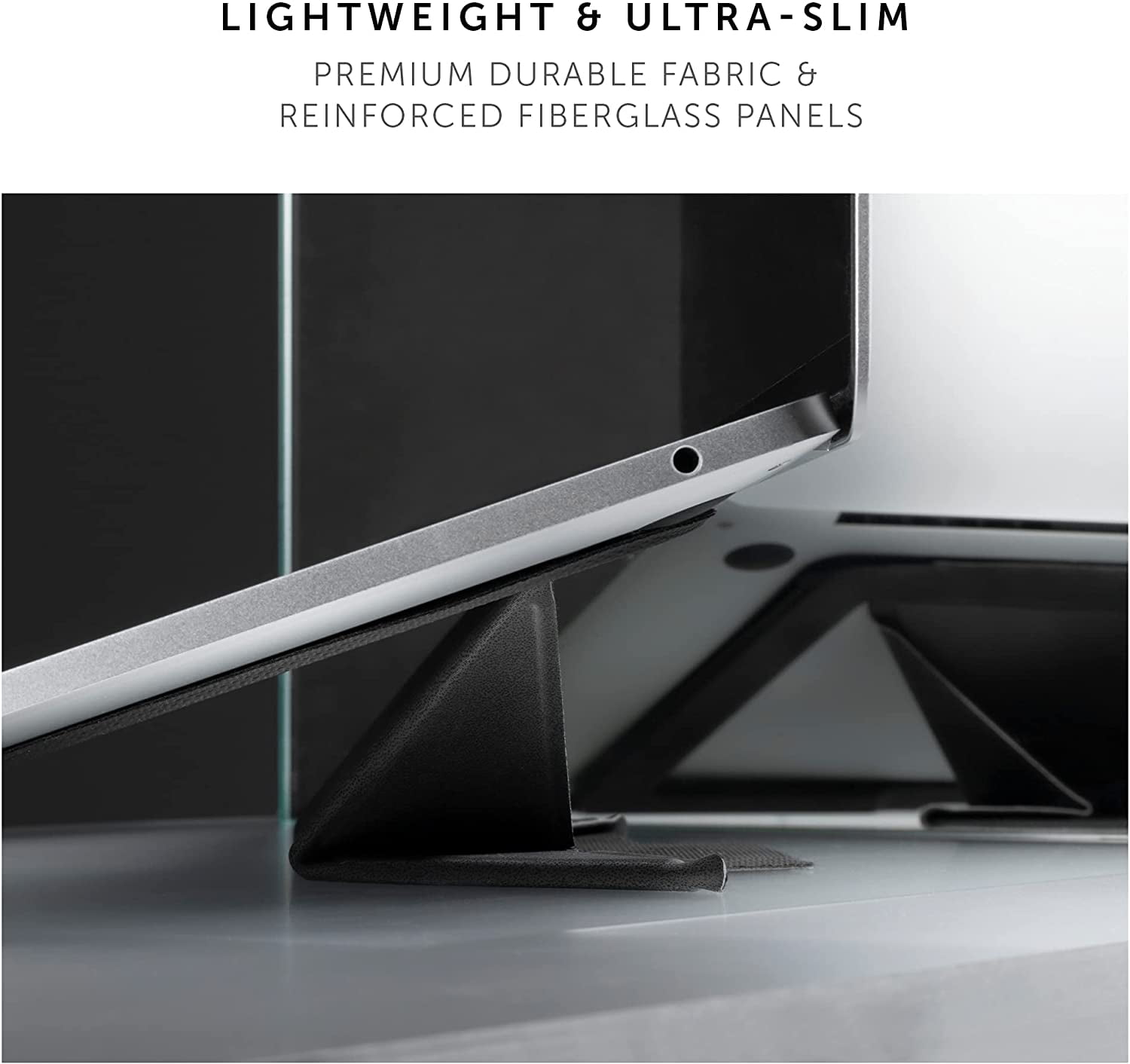 Native Union Rise Laptop Stand – Ultra-Slim Portable Folding Laptop Stand – Ergonomic & Optimized Viewing Angle – for All Laptops 13-16"