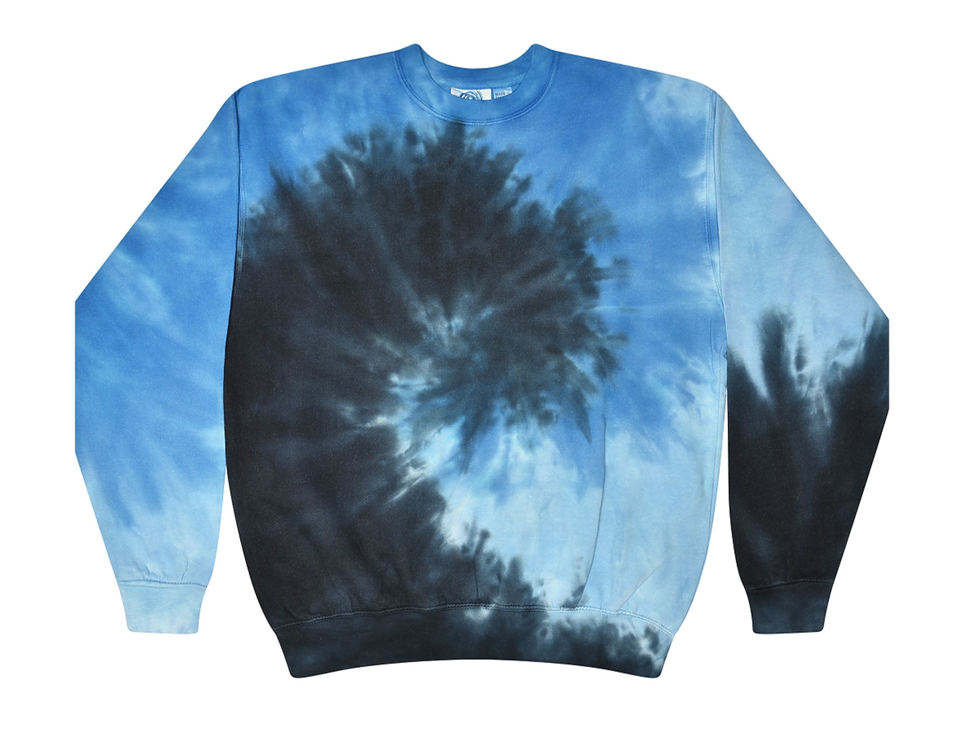 tie dye crew neck sweater