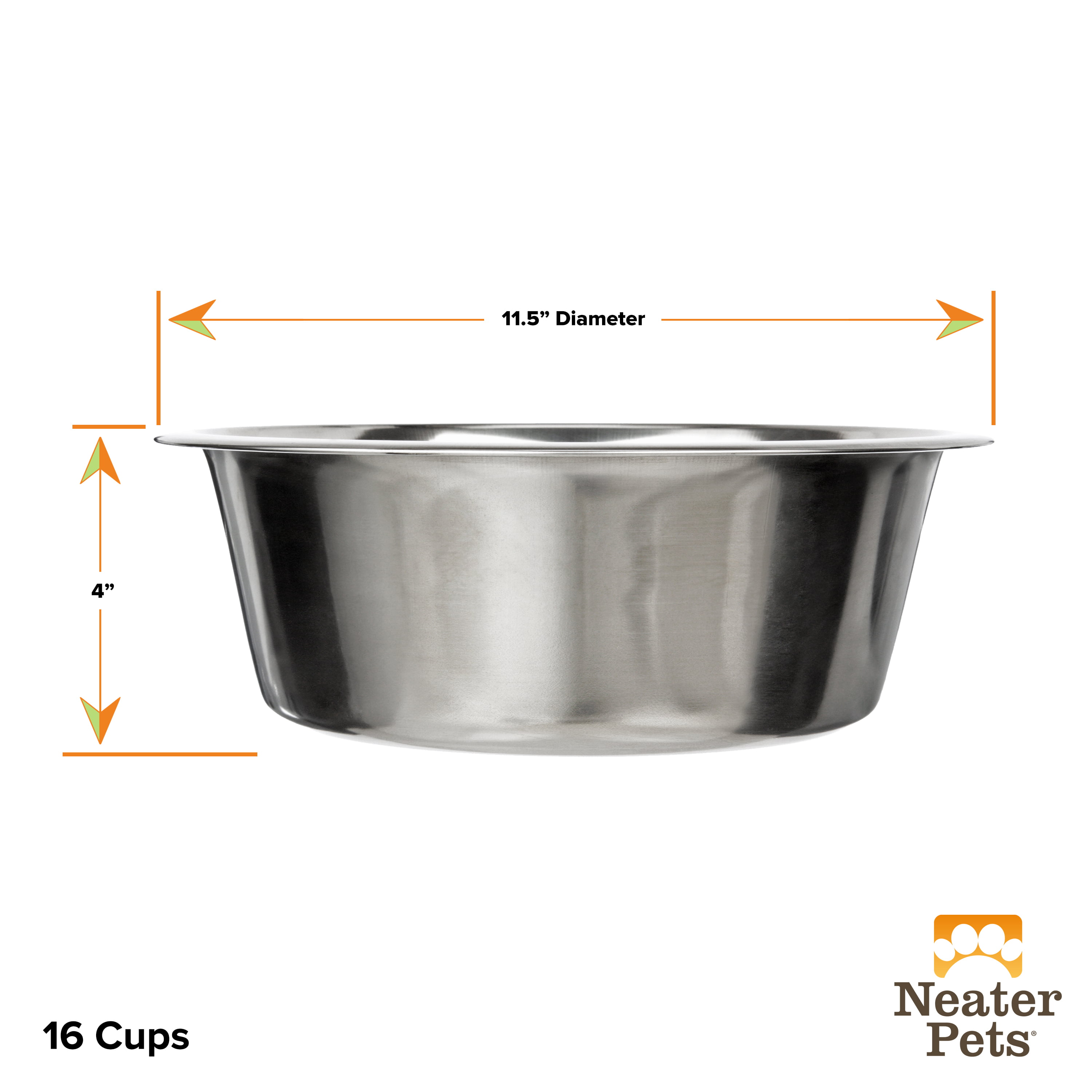 Neater Pets Giant Bowl with Leg Extensions for Dogs - Raised for Feeding  Comfort - Extra Large Plastic Trough Style Food or Water Bowl for Use  Indoors or Outdoors, Champagne, 2.25 Gallon (