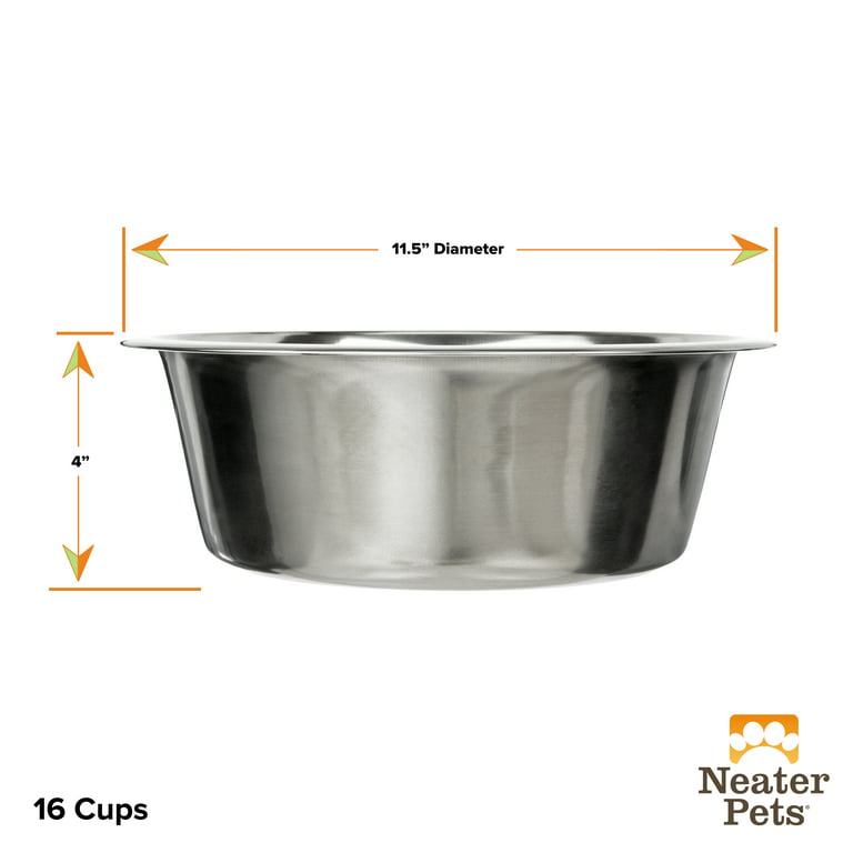 Neater Pets Giant Bowl with Leg Extensions for Dogs - Raised for Feeding  Comfort - Extra Large Plastic Trough Style Food or Water Bowl for Use  Indoors or Outdoors, Champagne, 2.25 Gallon (288 Oz.) 