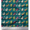 thumbnail image 1 of Soimoi Rayon Fabric Stripe & Dinosaur Kids Print Fabric by Yard 56 Inch Wide, 1 of 3