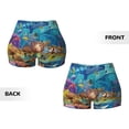 thumbnail image 3 of Sikiie Sea World Print Workout Shorts Women Scrunch Butt Gym Shorts Seamless High Waist Tummy Control Yoga Biker Athletic Shorts, 3 of 5