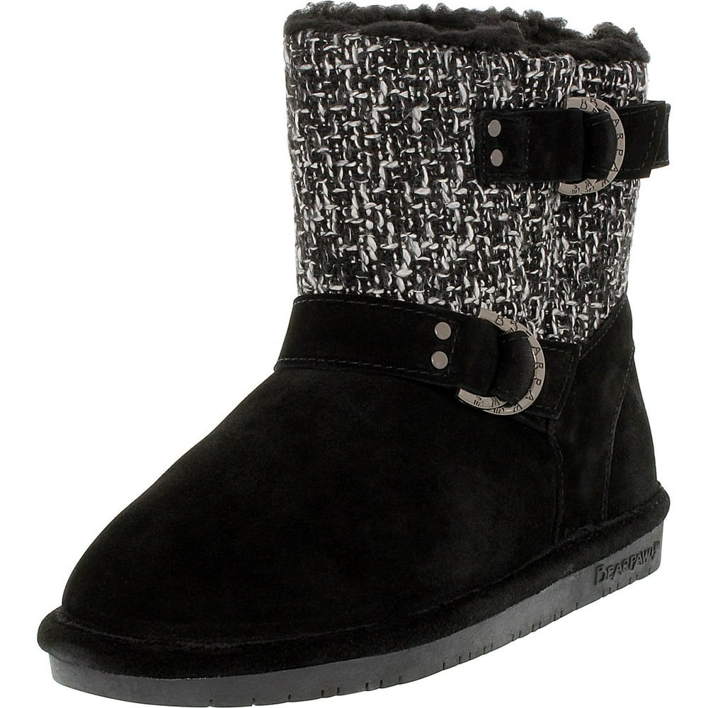 Bearpaw Bearpaw Women's Nova Black AnkleHigh Suede Boot 8M