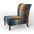 thumbnail image 3 of Designart "Yellow Forest Pathway VII" Yellow Landscape & Nature Upholstered Accent Chair - Traditional Arm Chair For Living Room, 3 of 5