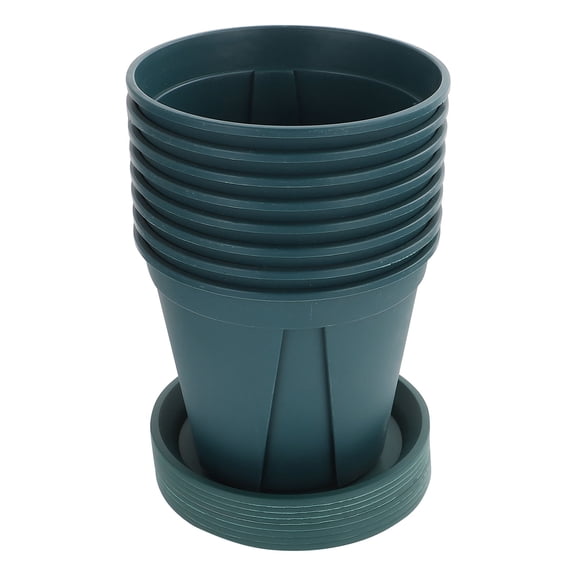 FOMIYES 8- Plastic Plant Starter Pots with Safe Drainage Holes and Ventilation for Healthy