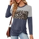 thumbnail image 1 of Blusa con nudo torcido y estampado de leopardo, blusa con nudo torcido y estampado de leopardo, blusa con rayas y estampado de leopardo, calidad superior, 1 of 5