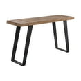 thumbnail image 2 of Uttermost Freddy Metal Accent Console Table in Weathered Oak and Aged Black, 2 of 7