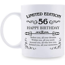 56th Birthday Gifts for Women Men - 11 oz Coffee Mug - 56 Year Old Present Ideas for Mom, Dad, Wife, Husband, Son, Daughter, Friend, Colleague, Coworker (56th Birthday Gift)
