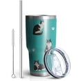 thumbnail image 3 of Cat Tumbler Stainless Steel Insulated Travel Coffee Cups with Lid and Straw,Ideal Gift for Cat Dad/Mom, 3 of 5