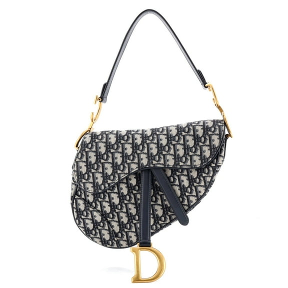 Pre-Owned Saddle Handbag Oblique Canvas Medium By Rebag
