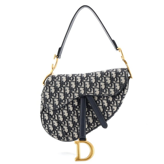 Pre-Owned Saddle Handbag Oblique Canvas Medium By Rebag