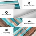 thumbnail image 6 of Aqua Brown Outdoor Rug for Patio/Deck/Porch, Non-Slip Large Area Rug 6 x 9 Ft, Oil Painting Abstract Art Modern Striped Indoor Outdoor Rugs Washable Area Rugs, Reversible Camping Rug Carpet Runner, 6 of 8
