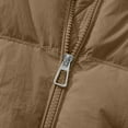 thumbnail image 4 of Olyvenn Winter Fashion Solid Comfy Down Coat Women Short Puffer Jacket Zip up Loose Casual Warm Light Parkas Coffee S, 4 of 9