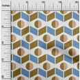thumbnail image 2 of oneOone Polyester Spandex Light Blue Fabric Geometric Craft Projects Decor Fabric Printed By The Yard 56 Inch Wide, 2 of 4