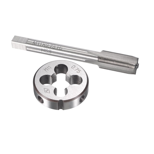 Unique Bargains Ensemble de Robinet Métrique M11 x 0.75mm avec Filetage Rond