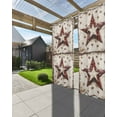 thumbnail image 3 of nqOlkjepod Outdoor Curtains for Patio Waterproof, Texas Star Western Outdoor Privacy Panels Grommet, Country Stars Vintage Blackout Outside Curtains for Porch/Cabana/Pergola/Gazebo 54"x84", 2 Panels, 3 of 8