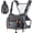 C: Gray, variant on KastKing Water-Resistant Fishing Chest Pack With EVA Zip-Down Workstation, MOLLE Storage