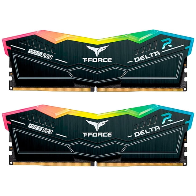 Memoria RAM DDR5 32GB 6000MT/s TEAMGROUP T-FORCE DELTA RGB 2x16GB Negro negro Team Group FF3D532G6000HC38ADC01
