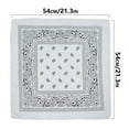 thumbnail image 2 of Bandana,White Bandana,100% Cotton Paisley Pattern Bandanas Face Mask Square Scarf Headwear-Bandanas Multi-Purpose Bandanas ,Paisley Cowboy Polyester Headbands 22X22 Inch,1 Pc, 2 of 4