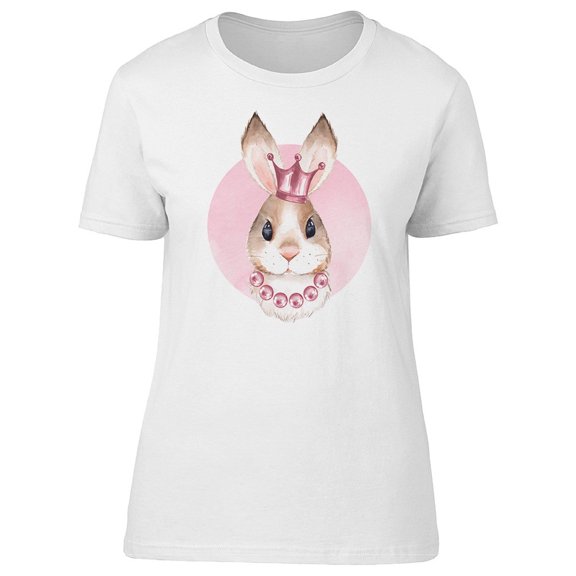 Beautiful Rabbit With Pink Crown Tee Women's -Image by Shutterstock